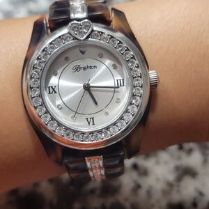 Japan Movement Dana Point Brighton Swarovski Crystal Running New Battery Watch